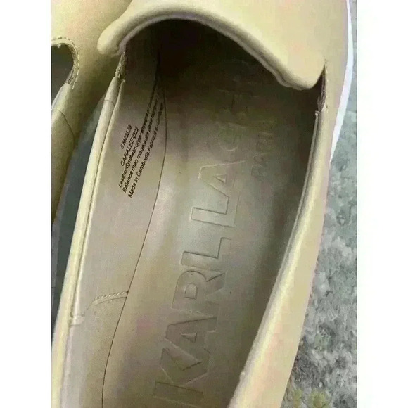 NEW Karl Lagerfeld Paris Caralee Slip on Cap Toe Leather Shoes Womens Size 5 - Picture 3 of 5